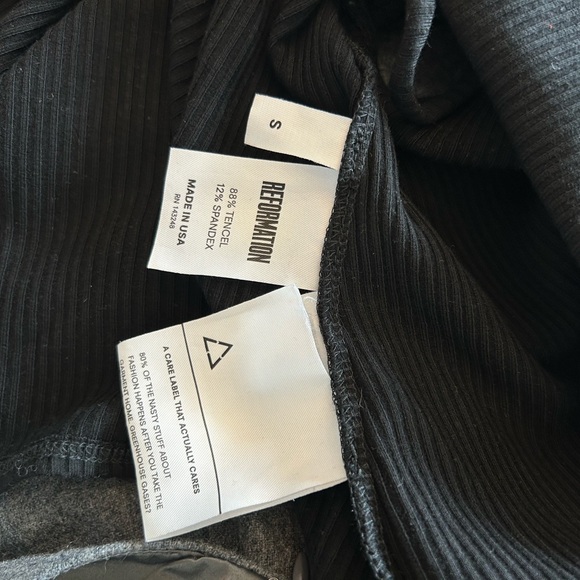 Reformation ribbed swing crop tank, size S, black - Picture 7 of 7